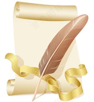 复古纸张卷轴