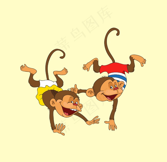 卡通动物猴子