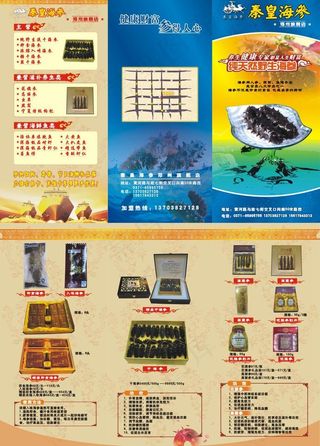 海参三折页图片