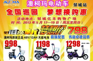 澳柯玛电动车宣传彩页图片