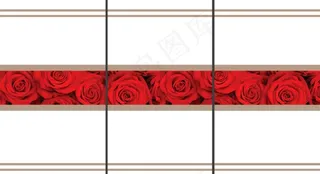 玫瑰花移门图案图片