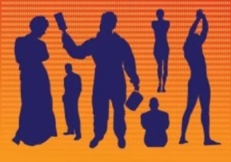 自由人的剪影矢量图形