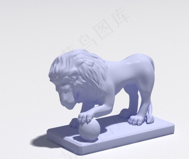 雕刻石狮子3D模型