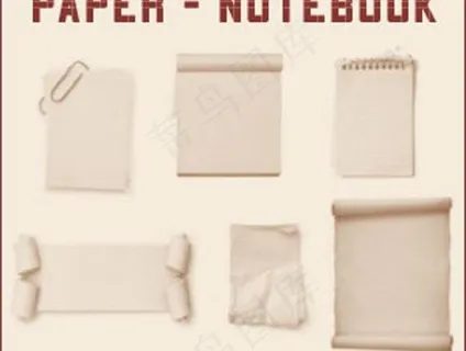 古老纸张笔刷图片