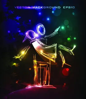 动感光线情侣图片