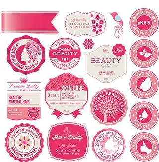 粉色化妆品标志矢量设计