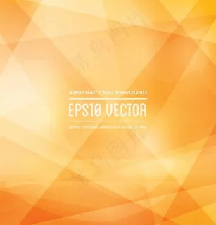 现代黄色几何背景矢量海报图