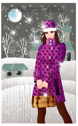 时尚女性 节日装扮 矢量人物 AI...