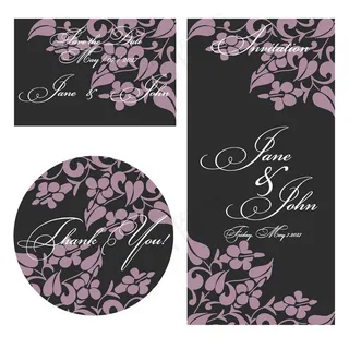 创意婚礼贺卡背景花纹图片