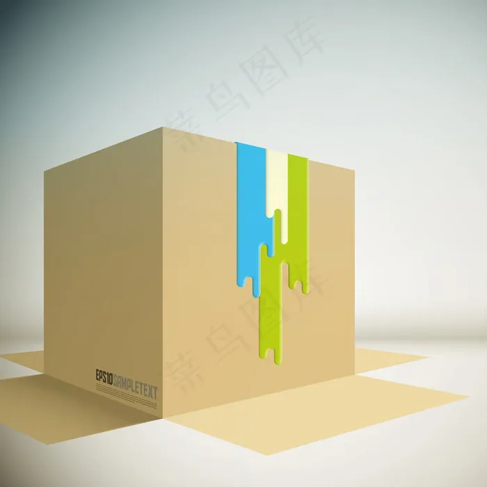 矢量泼油漆的纸箱