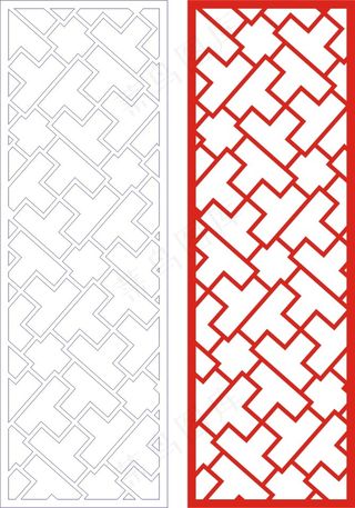 矢量镂空花纹边框底纹中式