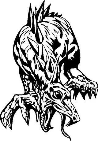 龙 传说动物 矢量CDR_094