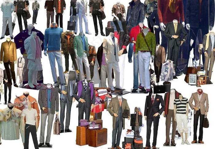 服装模特图片psd模版下载