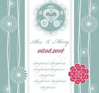 婚礼邀请卡图片