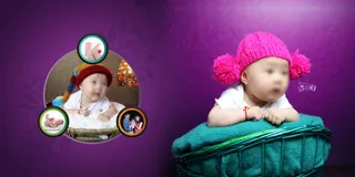 儿童相册紫色版设计高清PSD下载