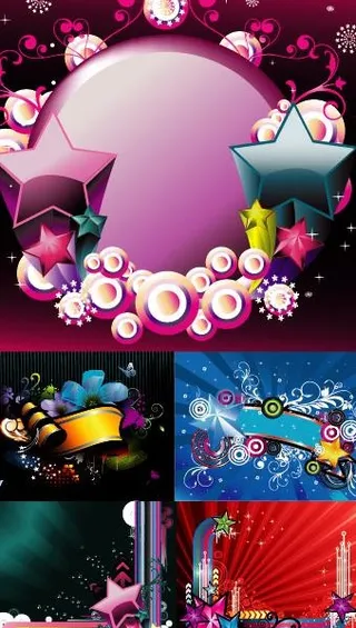 动感潮流花纹矢量素材