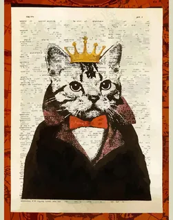 卡通动物矢量图猫咪皇冠