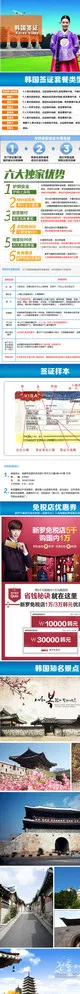 韩国旅游签证详情图片psd模版下载