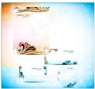 矢量创意绚丽对话框素材