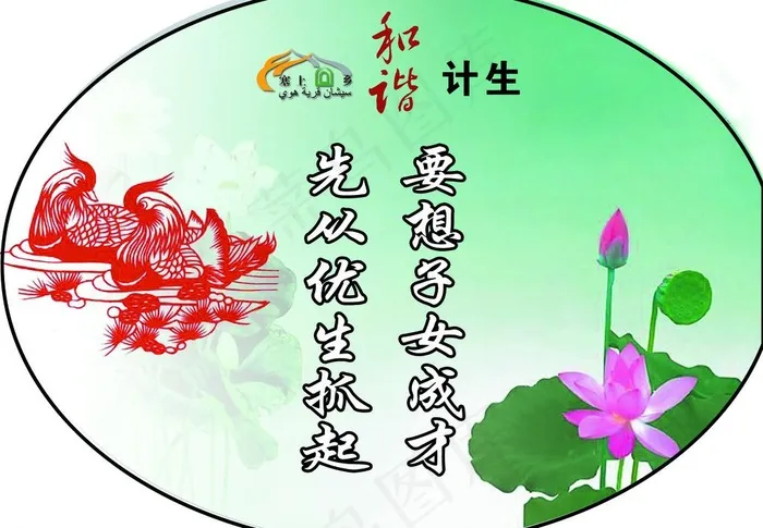 计生灯箱标语图片psd模版下载