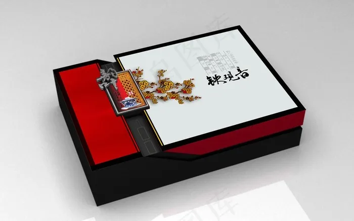 茶叶礼盒（效果图）图片psd模版下载