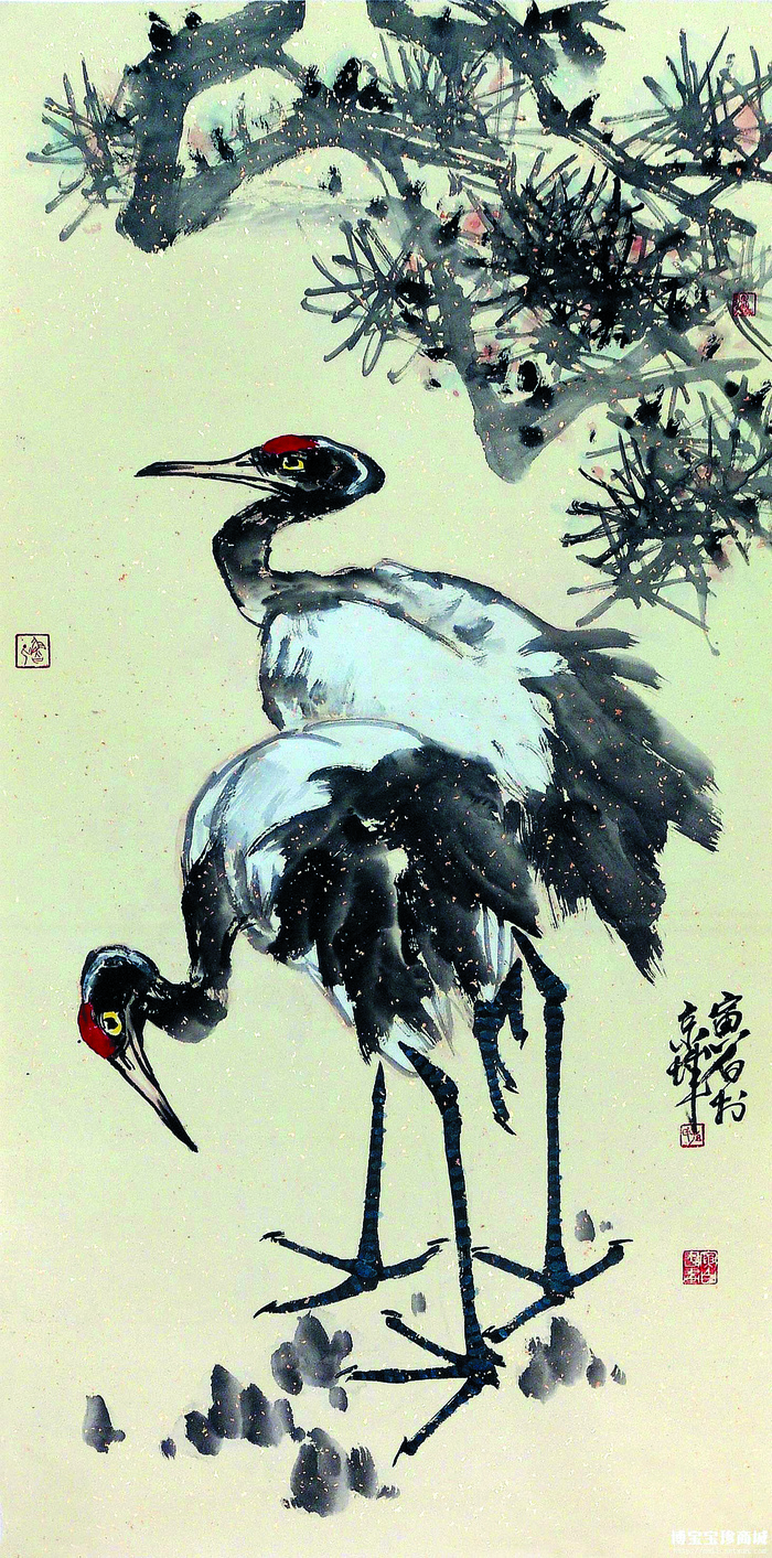 松鹤图图片