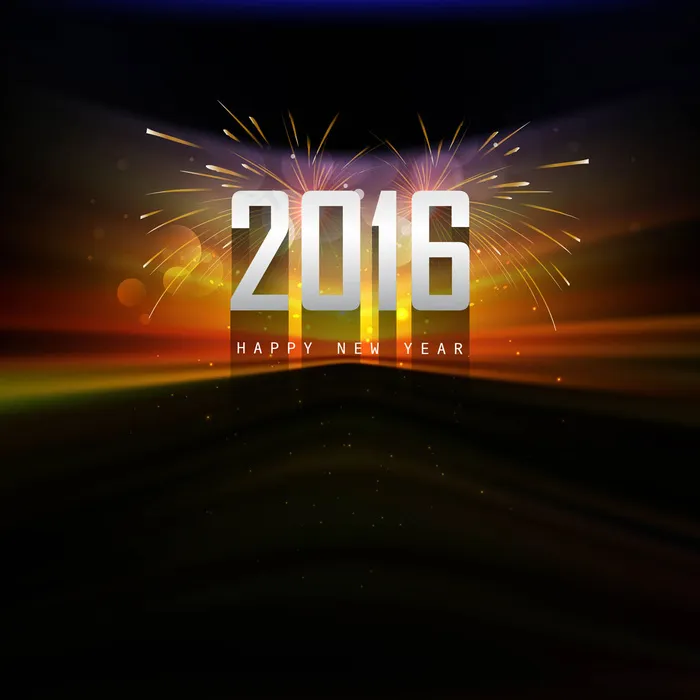 2016创意字体设计新年快乐eps,ai矢量模版下载