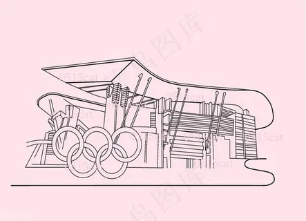 广东奥林匹克体育中心 五环晨曦图片