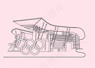 广东奥林匹克体育中心 五环晨曦图片