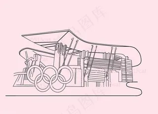 广东奥林匹克体育中心 五环晨曦图片
