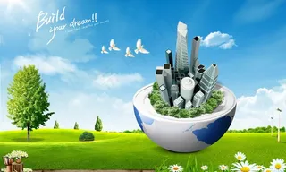 田园风光创意设计图片