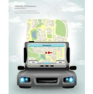 汽车导航创意背景图片