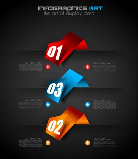 时尚折纸标签矢量素材