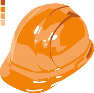 安全帽上花点矢量素材