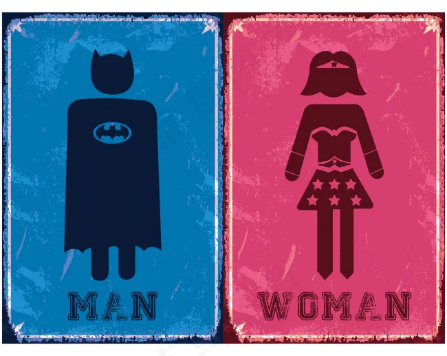 卫生间标识影院风格psd模版下载