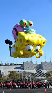 海绵宝宝气球高清摄影图片