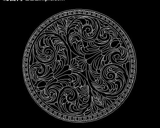 cad 欧式花纹雕塑图片