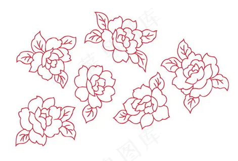 矢量可爱花朵手绘图片