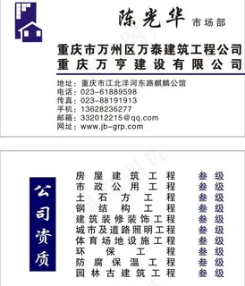 建材装饰名片模板图片