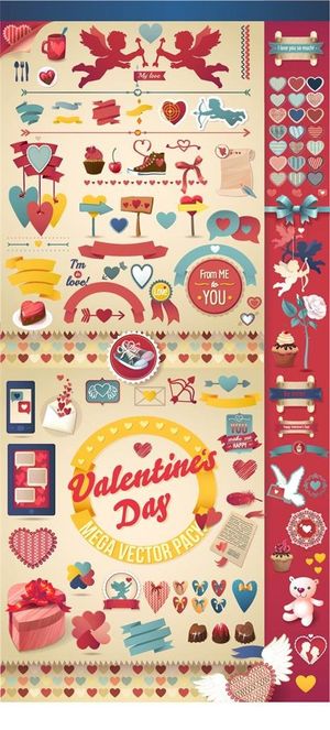 矢量情人节素材