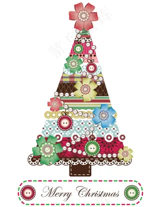 美丽圣诞树04——矢量素材