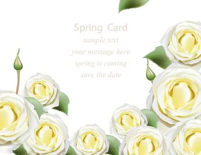 春季花卉母亲节贺卡矢量设计素材