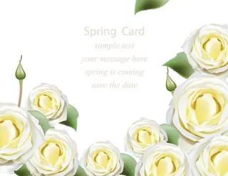 春季花卉母亲节贺卡矢量设计素材