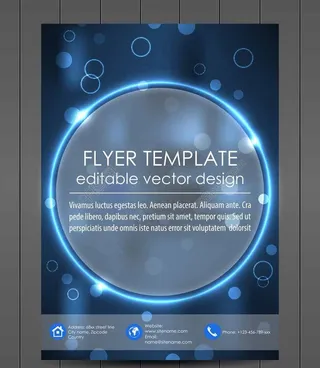 蓝色圆点科技画册