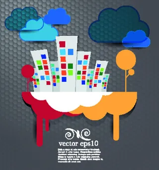 创意城市涂鸦背景