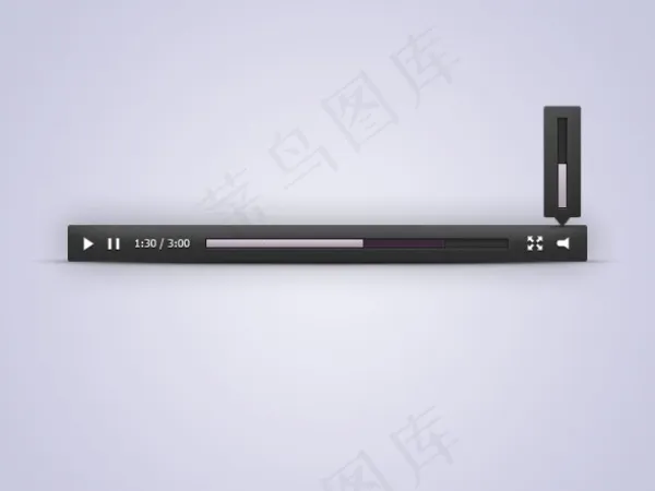 Mac风格媒体工具栏PSD分层素材psd模版下载