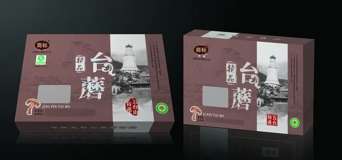 台蘑包装（平面图）图片(5315X6768(DPI:300))psd模版下载