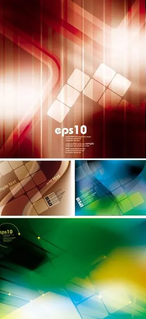 绚丽光感抽象背景矢量素材