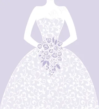 新娘婚纱矢量背景图