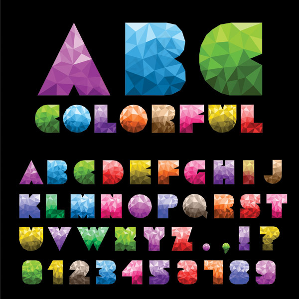 钻石英文字eps,ai矢量模版下载